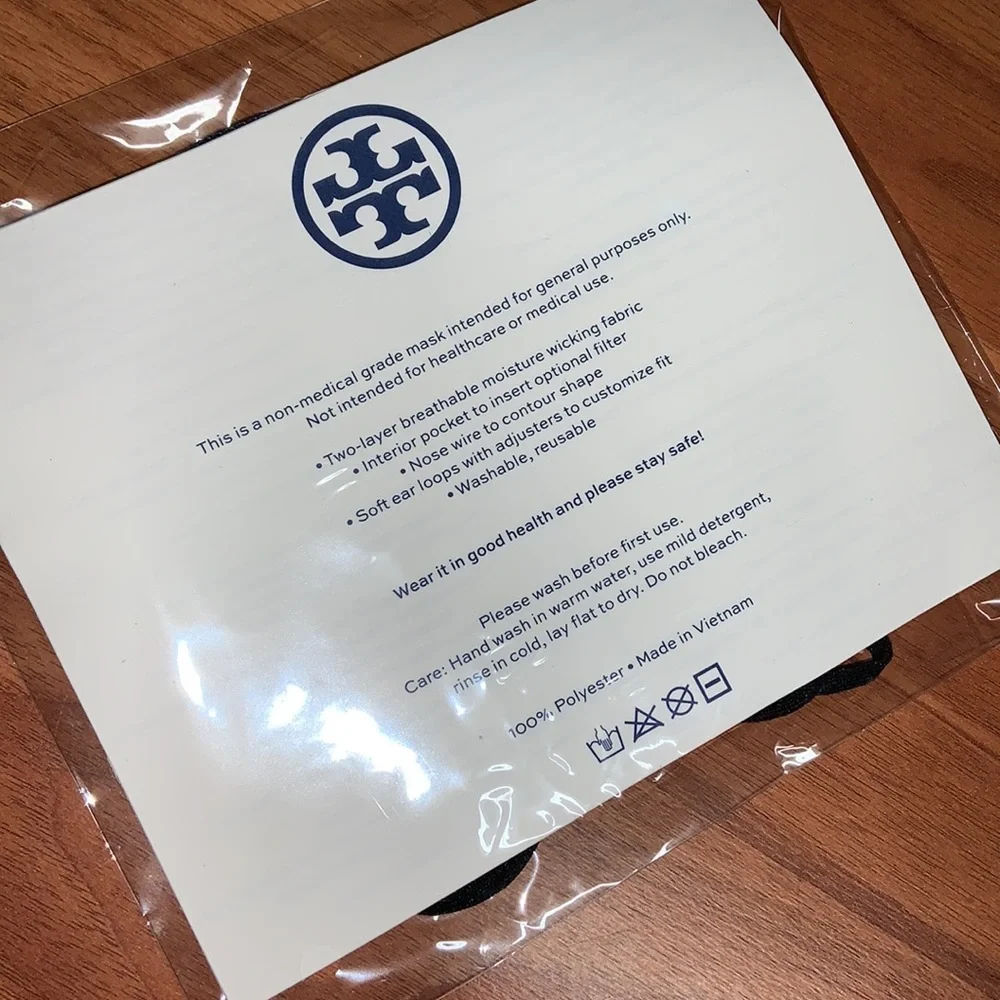 NWT Tory Burch Face Mask